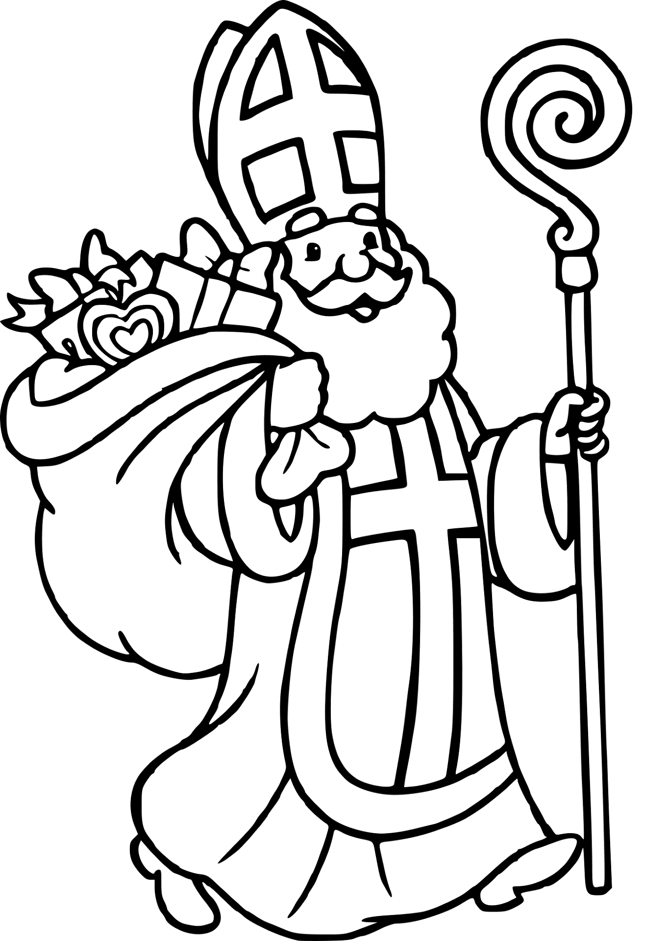 Desenho de Festa De São Nicolau para colorir e imprimir: número 4