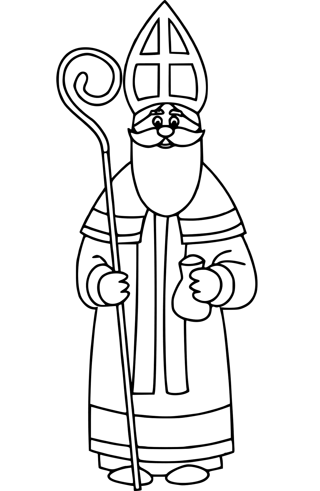 Desenho de Festa De São Nicolau para colorir e imprimir: número 5