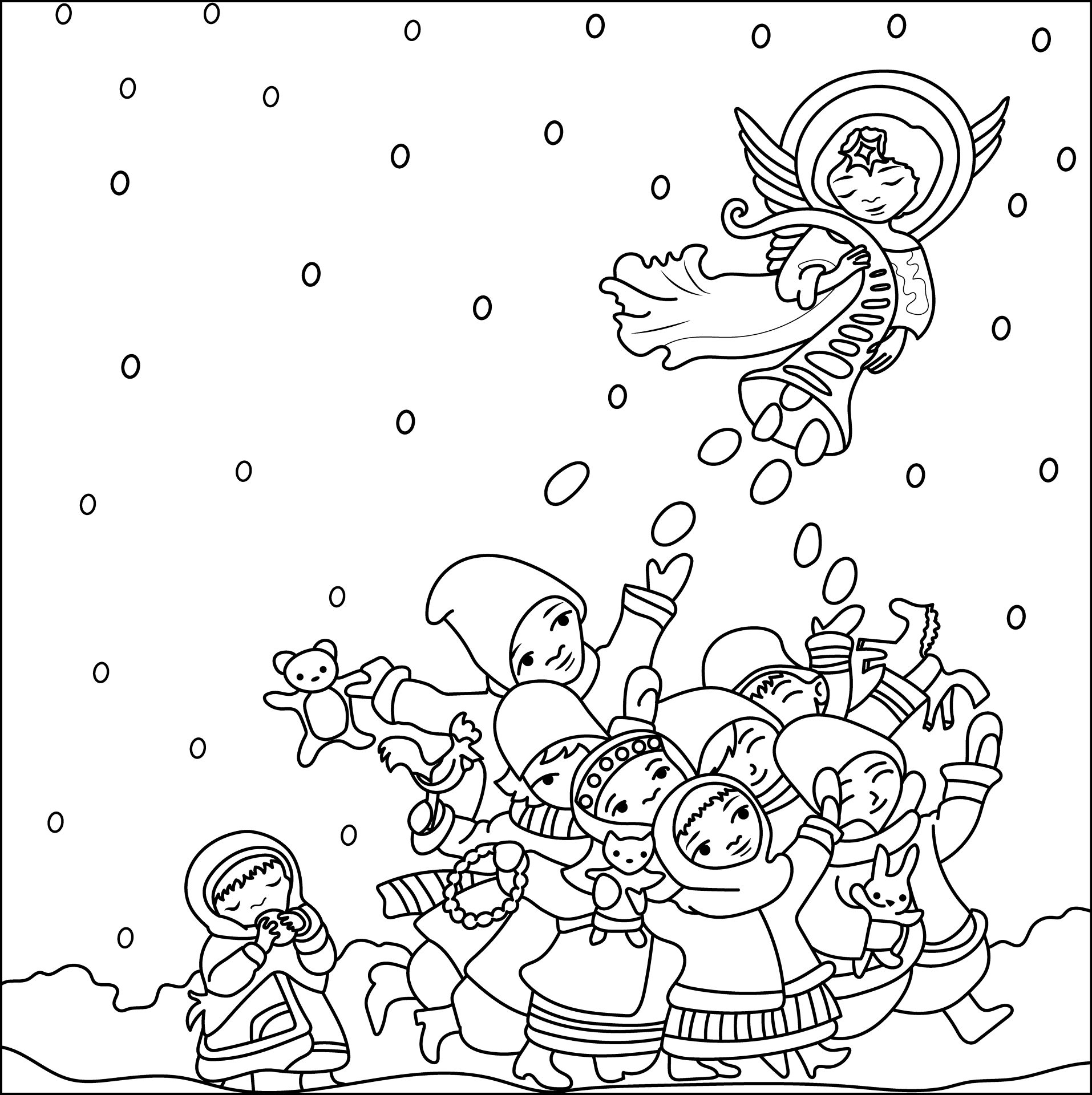 Desenho de Festa De São Nicolau para colorir e imprimir: número 6