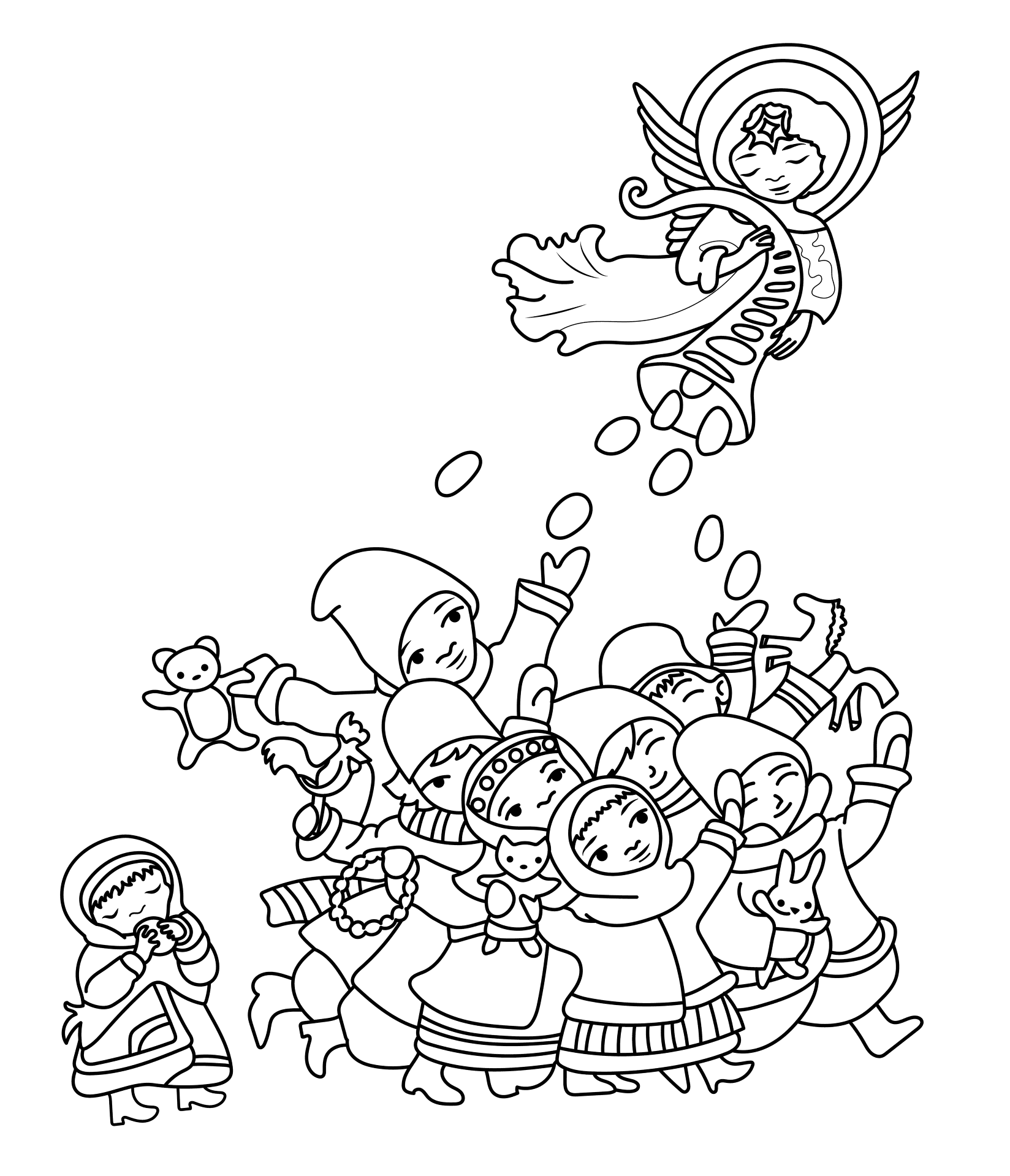 Desenho de Festa De São Nicolau para colorir e imprimir: número 7