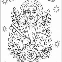 Desenho de Festa Junina para colorir e imprimir: número 8