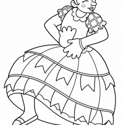 Desenho de Festa Junina para colorir e imprimir: número 11