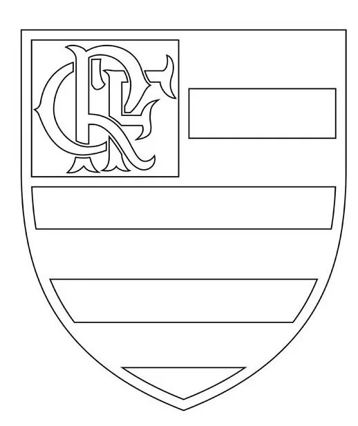 Desenho de Flamengo para colorir e imprimir: número 2
