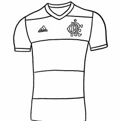 Desenho de Flamengo para colorir e imprimir: número 3