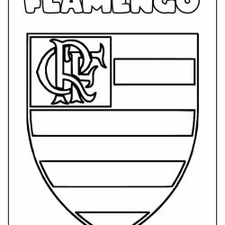 Desenho de Flamengo para colorir e imprimir: número 4