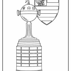 Desenho de Flamengo para colorir e imprimir: número 5