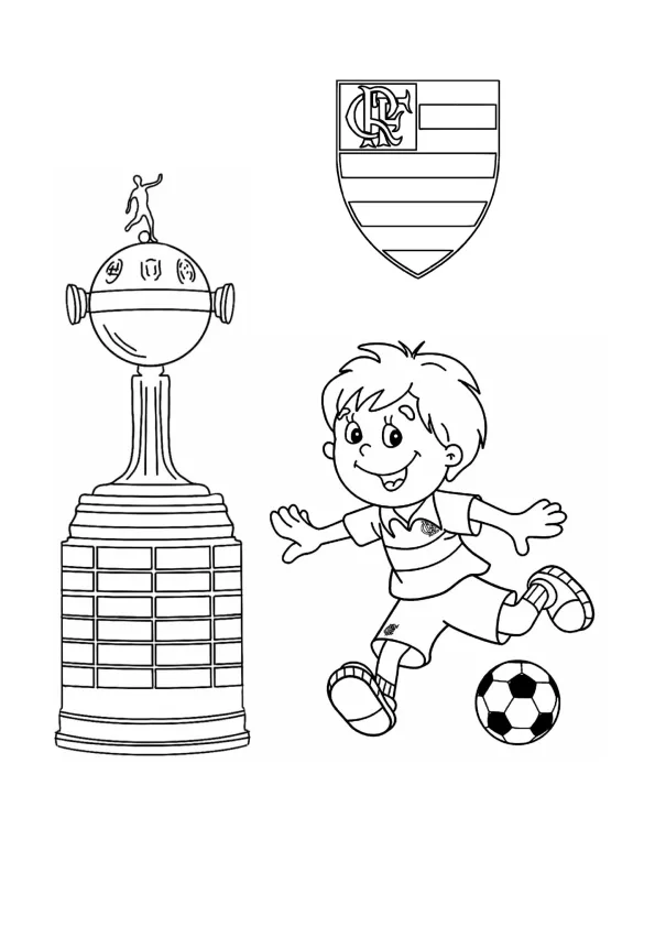 Desenho de Flamengo para colorir e imprimir: número 12