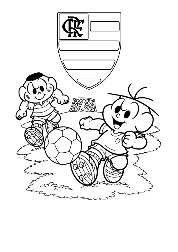 Desenho de Flamengo para colorir e imprimir: número 16
