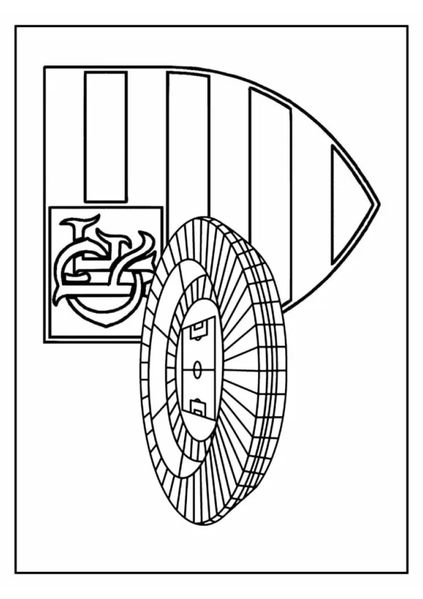Desenho de Flamengo para colorir e imprimir: número 17