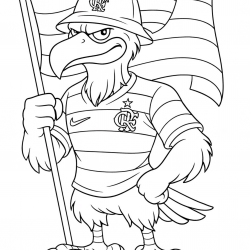 Desenho de Flamengo para colorir e imprimir: número 19