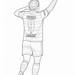 Desenho de Flamengo para colorir e imprimir: número 20