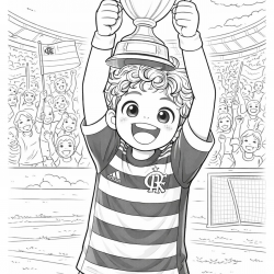 Desenho de Flamengo para colorir e imprimir: número 21