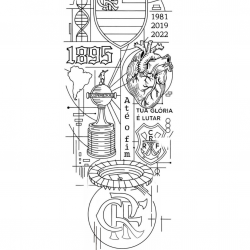 Desenho de Flamengo para colorir e imprimir: número 23