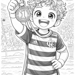Desenho de Flamengo para colorir e imprimir: número 24