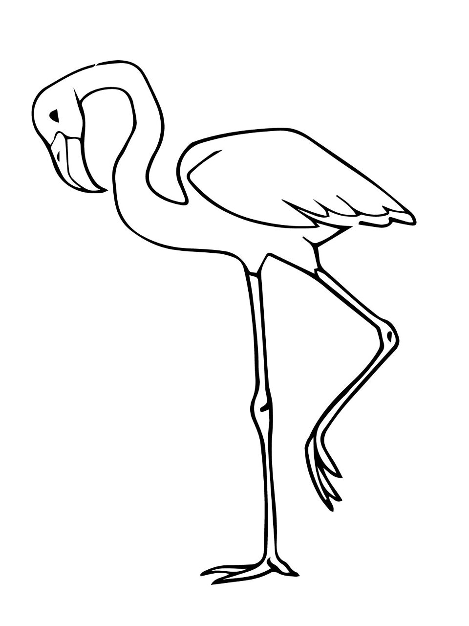 Desenho de Flamingos para colorir