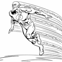 Desenho de Flash para colorir e imprimir: número 1