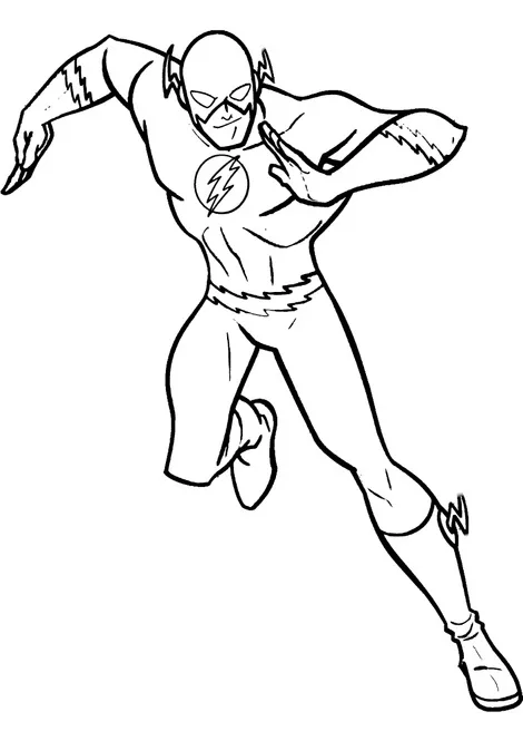 Desenho de Flash para colorir e imprimir: número 2