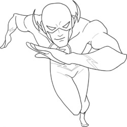 Desenho de Flash para colorir e imprimir: número 3