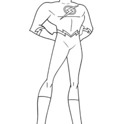 Desenho de Flash para colorir e imprimir: número 4