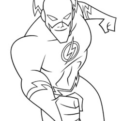Desenho de Flash para colorir e imprimir: número 5