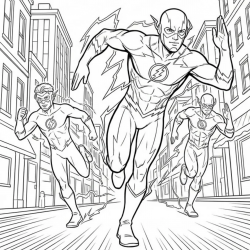 Desenho de Flash para colorir e imprimir: número 7