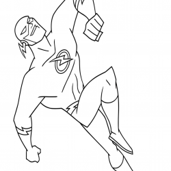 Desenho de Flash para colorir e imprimir: número 8