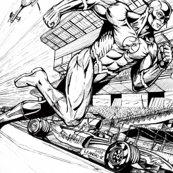 Desenho de Flash para colorir e imprimir: número 12