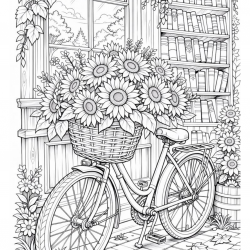 Desenho de Flores para colorir e imprimir: número 10