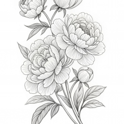 Desenho de Flores para colorir e imprimir: número 12