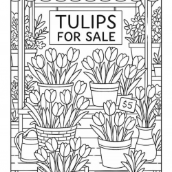 Desenho de Flores para colorir e imprimir: número 15