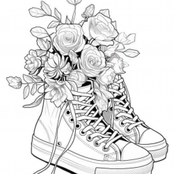 Desenho de Flores para colorir e imprimir: número 18