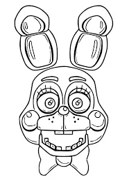 Desenho de Fnaf para colorir e imprimir: número 1