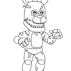 Desenho de Fnaf para colorir e imprimir: número 4