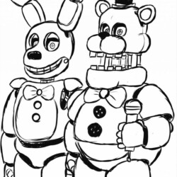 Desenho de Fnaf para colorir e imprimir: número 7