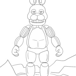 Desenho de Fnaf para colorir e imprimir: número 8