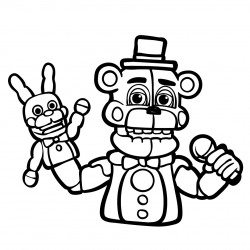 Desenho de Fnaf para colorir e imprimir: número 10