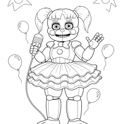 Desenho de Fnaf para colorir e imprimir: número 12