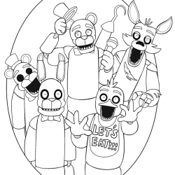 Desenho de Fnaf para colorir e imprimir: número 13