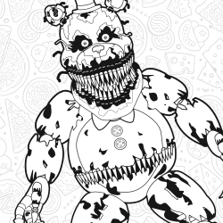 Desenho de Fnaf para colorir e imprimir: número 14