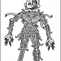 Desenho de Fnaf para colorir e imprimir: número 19