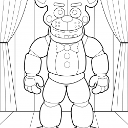 Desenho de Fnaf para colorir e imprimir: número 20