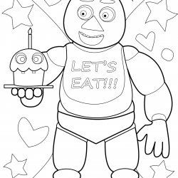 Desenho de Fnaf para colorir e imprimir: número 21