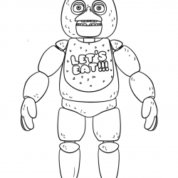 Desenho de Fnaf para colorir e imprimir: número 22