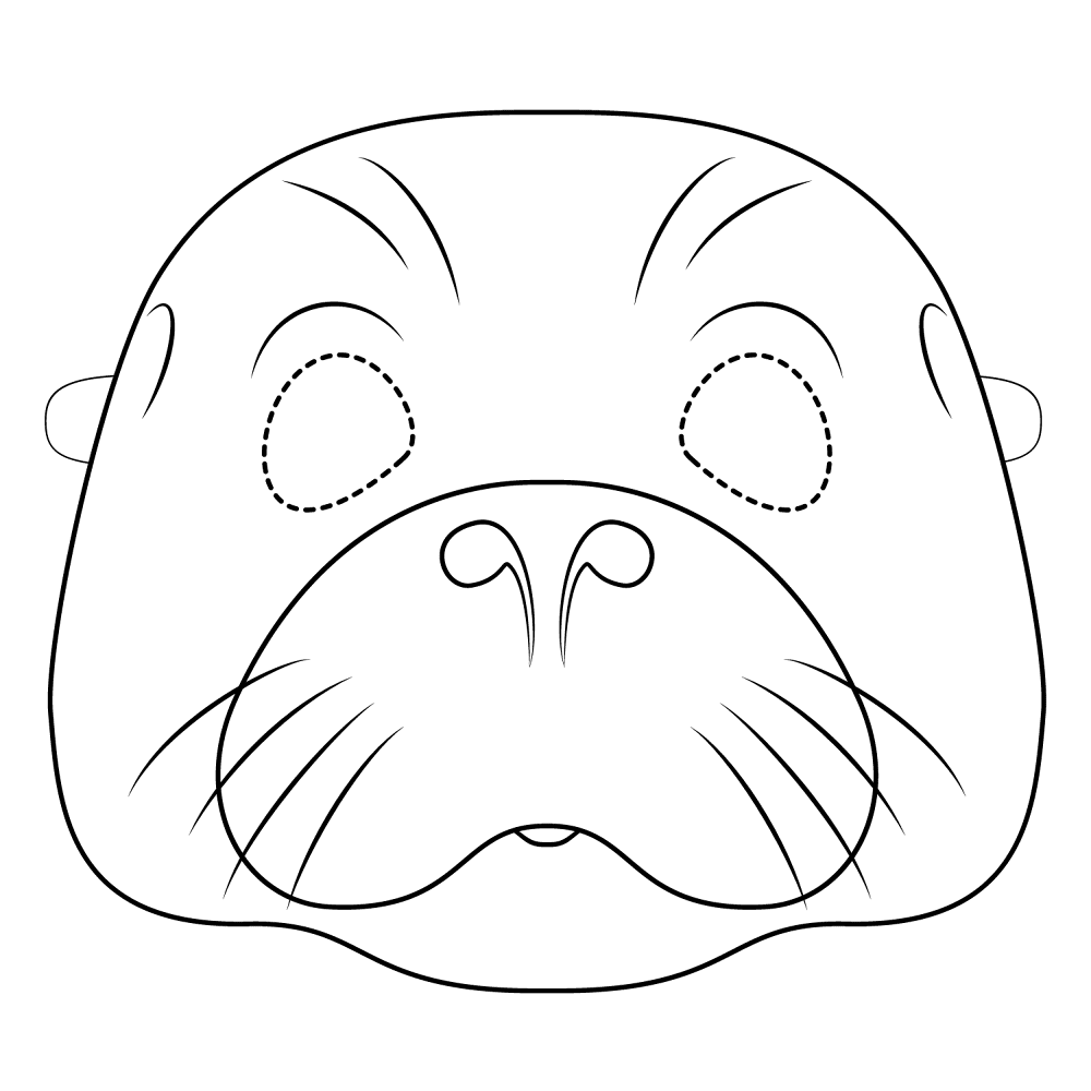 Desenho de Focas para colorir