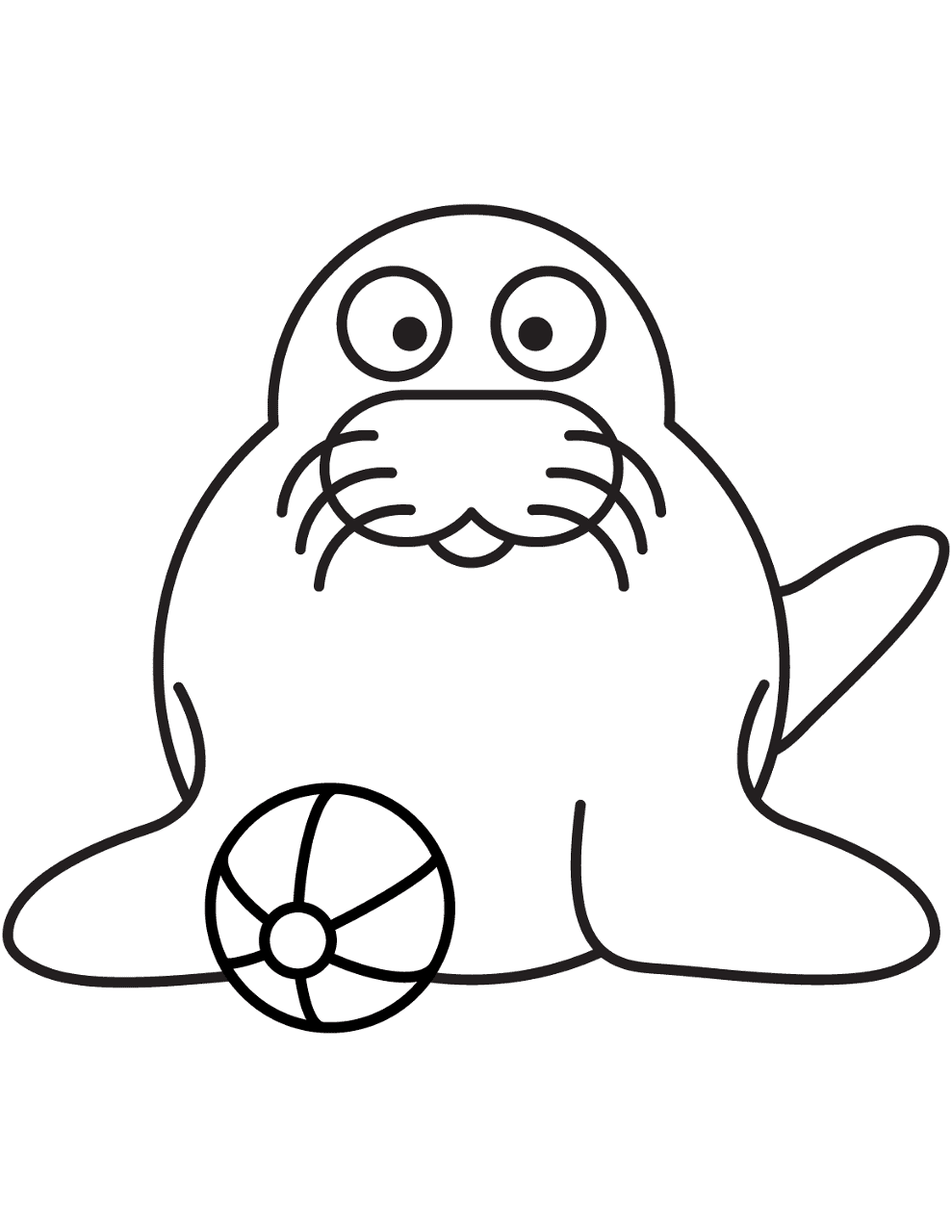 Desenho de Focas para colorir