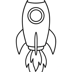 Desenho de Foguete para colorir e imprimir: número 8
