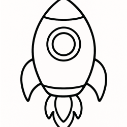 Desenho de Foguete para colorir e imprimir: número 9