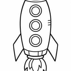 Desenho de Foguete para colorir e imprimir: número 16