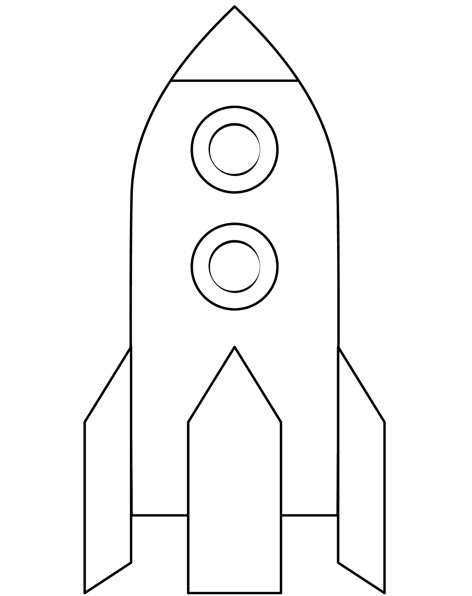 Desenho de Foguete para colorir e imprimir: número 29