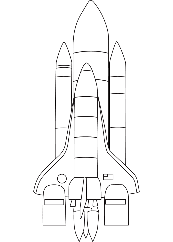 Desenho de Foguete para colorir e imprimir: número 33